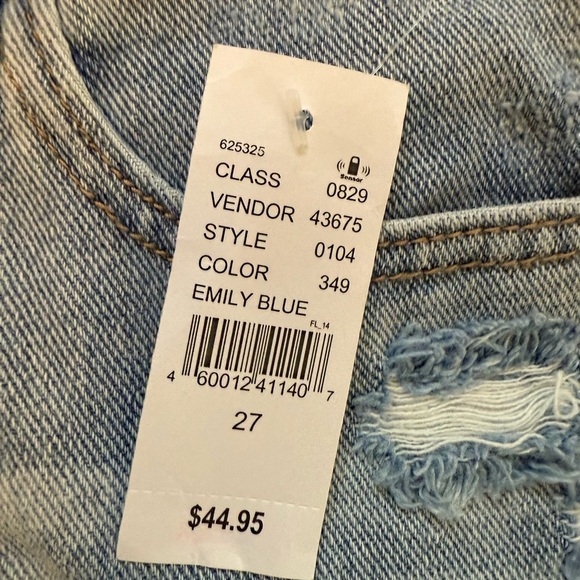 PacSun High-Rise Festival Denim Shorts Light Wash Size 27 - Picture 5 of 5